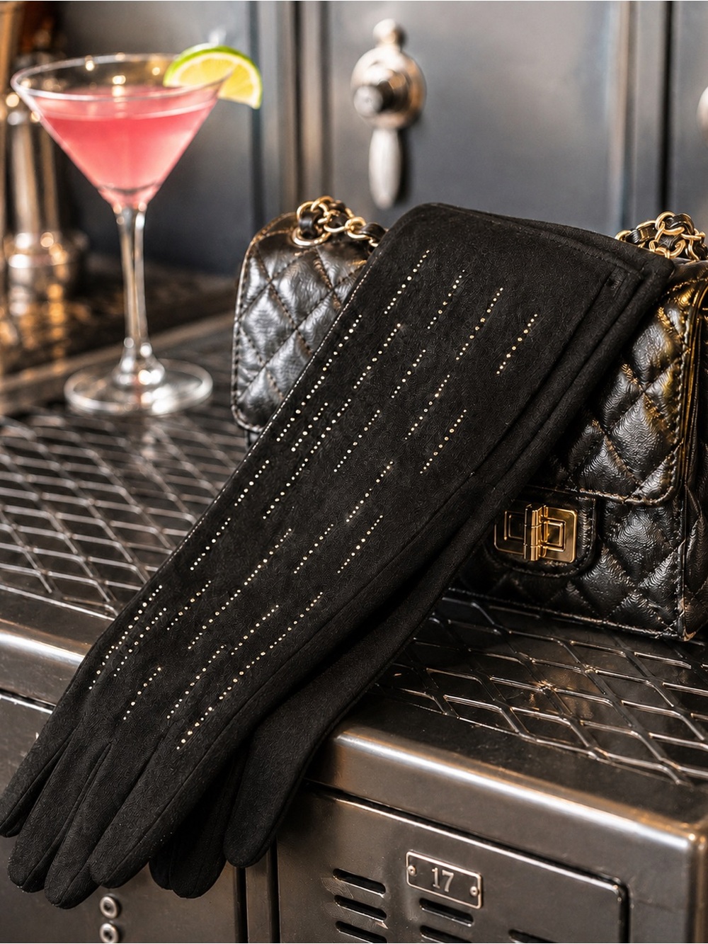🆕😍Black Embellished Long Opera Glives